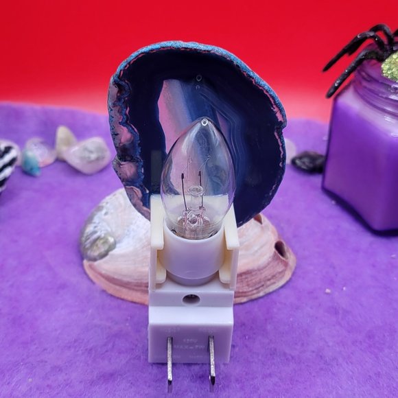 Crystal Blue Agate Night Light - Picture 8 of 9